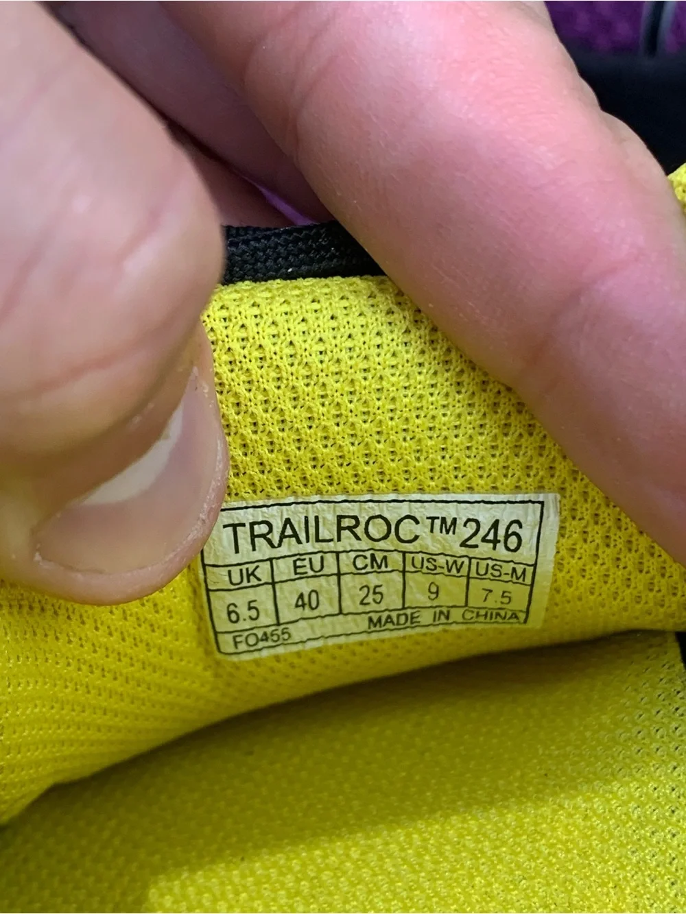 Inov-8 Trailroc 246 Womens Size 9 Purple Yellow Trail Running Shoes Excellent